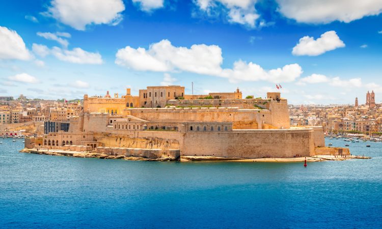 Grand Harbour landscape, Valletta, Malta.