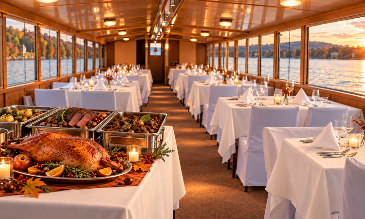 Herbstliches Wildbuffet im Flussschiff-Restaurant